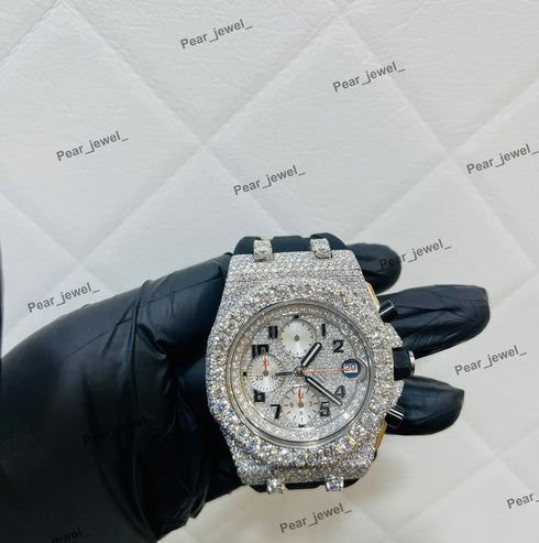 Chronograph Iced VVS Moissanite Statement Watch