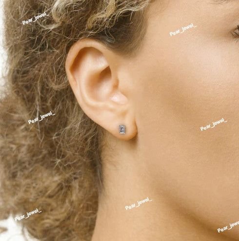 Classic Radiant VVS Moissanite 925 Silver Stud Earrings