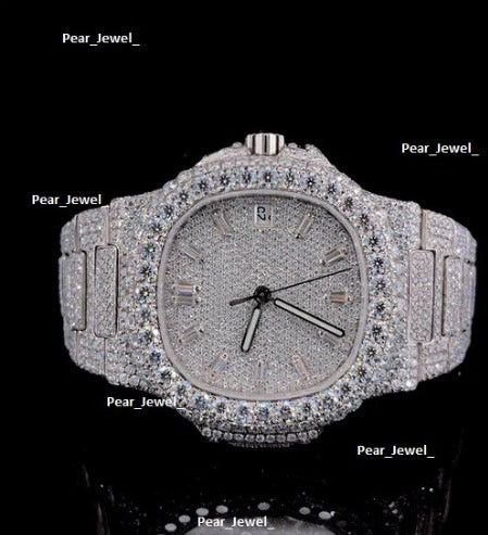 Frosted Dial VVS Moissanite Prestige Wrist Watch