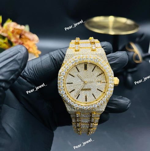 Iced Out Automatic Moissanite Diamond Luxury Watch