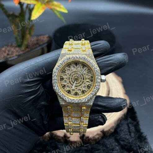 Iced Out Bust Down VVS Moissanite Automatic Luxury Watch