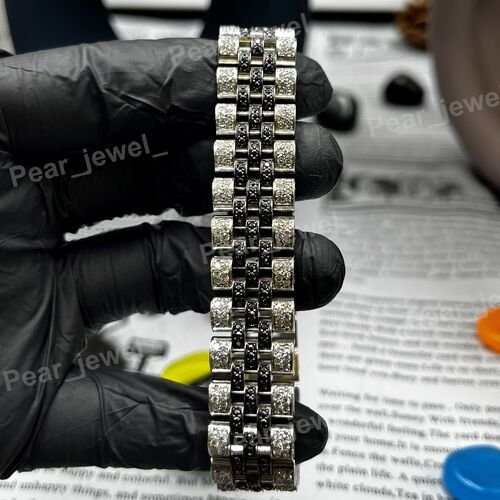 Luxury Hip Hop VVS Moissanite 925 Silver Iced Out Bracelet