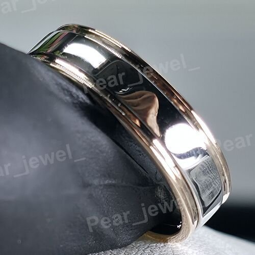Platinum Two Tone Classic Three Row Engagement Band