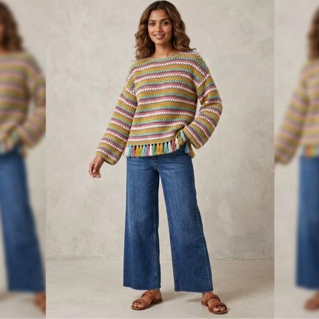 Rainbow Breeze Handmade Crochet Top