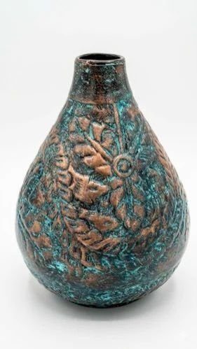 Antique Coated Iron Flower Vase