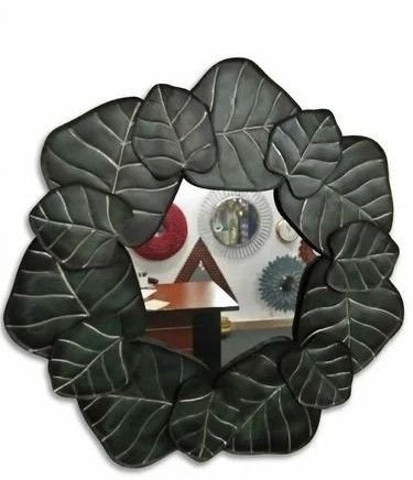 Designer Iron Leaf Mirror