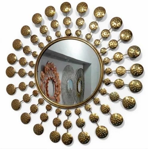 Designer Iron Wall Hammered Mirror
