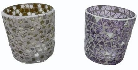 Mosaic Glass Candle Holder