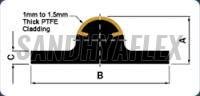 Brass Cladded Double Stum Dam Gate Seal
