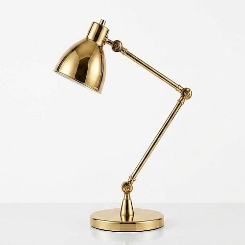Golden Metal Adjustable Desk Lamp