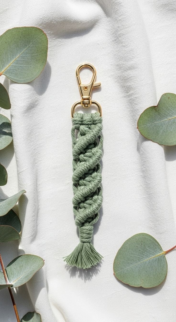 Handmade Eco Friendly Macrame Keychain