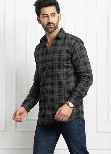 Mens Classic Plaid Cotton Full Sleeve Casual Shirt