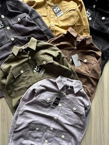 Mens Utility Four Pocket Cotton Casual Shirt