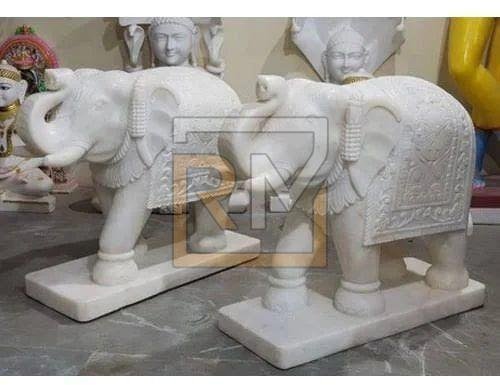 Marble Carved Elephant Statue