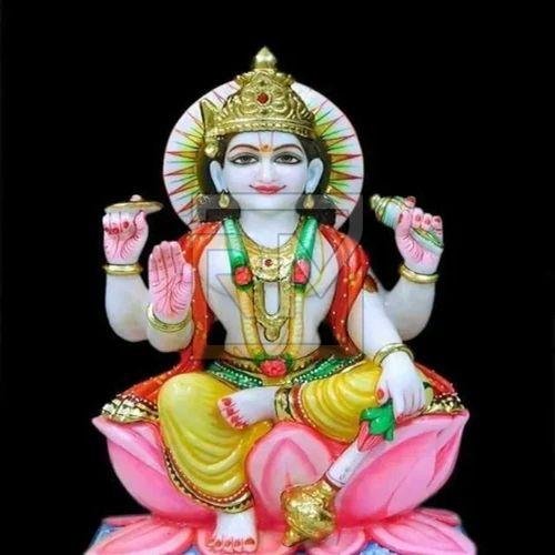 Marble Carved Laxmi Mata Statue