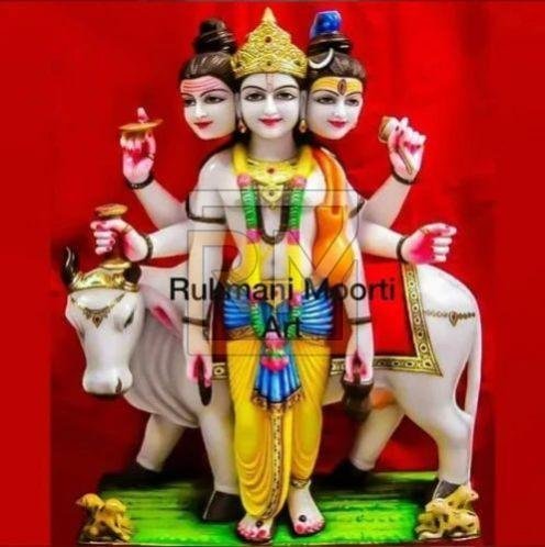 Marble Dattatreya Statue
