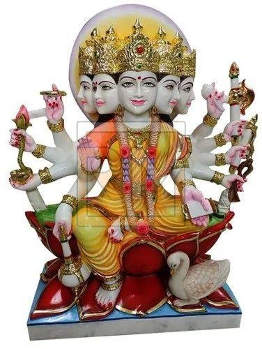 Marble Gayatri Mata Statue