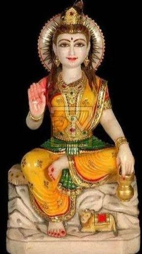 Marble Parvati Mata Statue