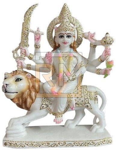 Marble White Durga Mata Statue
