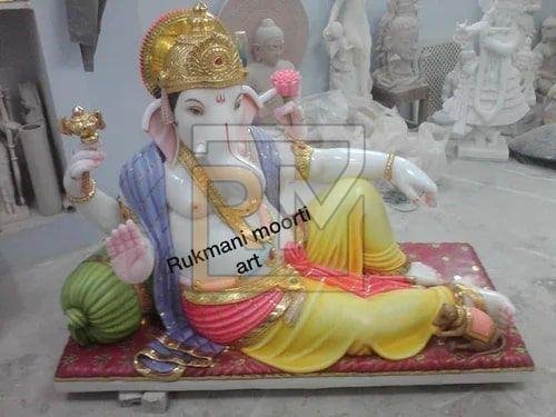 Multicolor Marble Ganesh Statue
