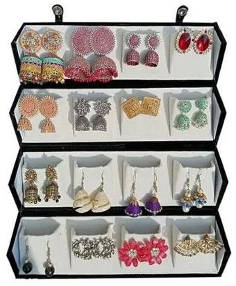 16 Pair Earring Organizer Box with Earrings