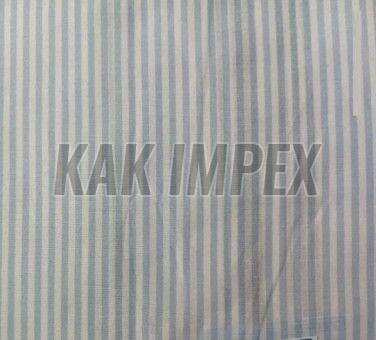 Poly Cotton Striped Fabric