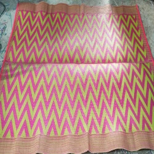 Purple Printed Reversible Floor Mat