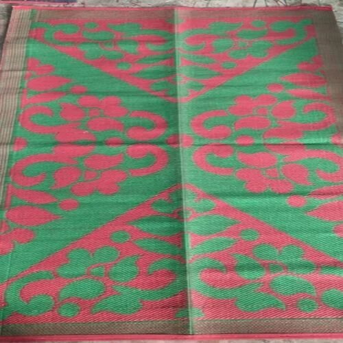 Red Green Plastic Printed Floor Mat