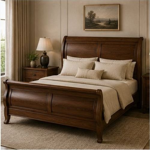 Classic Sleigh Solid Wooden Bed