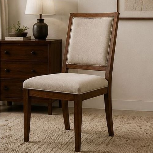 Modern Classic Upholstered Wooden Dining Chair