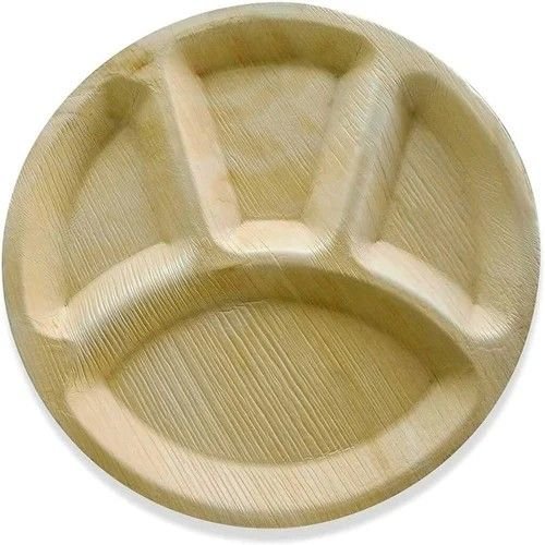 10 Inch 3 CP Round Areca Palm Leaf Plate