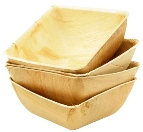 10 Inch Square Areca Leaf Bowl