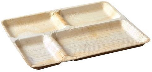 12 Inch 4 CP Square Areca Palm Leaf Plate