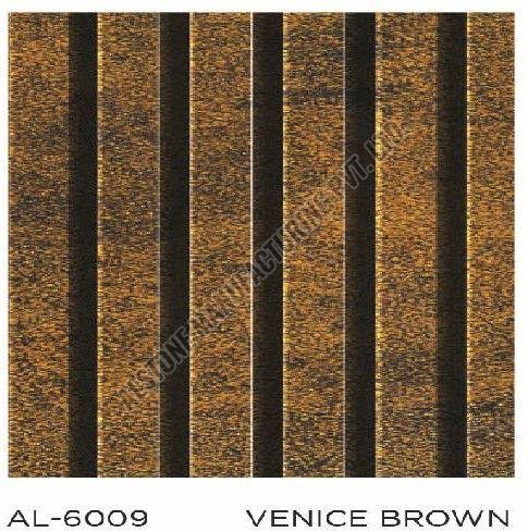 AL-6009 Venice Brown Aluminium Standard Louvered Panel