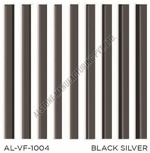 Al-vf-1004 Black Silver Aluminium Fin Louvered Panel