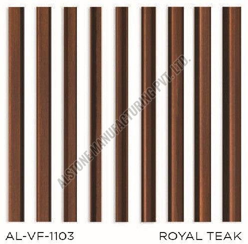 AL-VF-1103 Royal Teak Aluminium Fin Louvered Panel