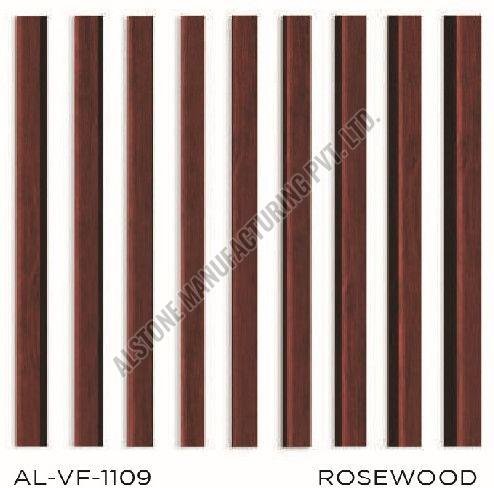AL-VF-1109 Rosewood Aluminium Fin Louvered Panel