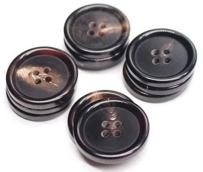 16mm Ox Buffalo Horn Button