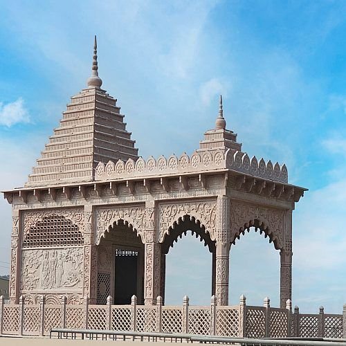Indian Pink Sandstone Temple