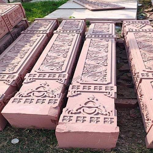 Traditional Red Sandstone Pillar
