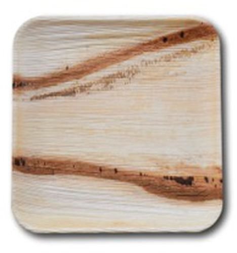 10 Inch Square Areca Leaf Flat Plates