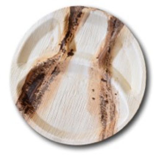 12 Inch Round Areca Leaf 4 Compartment Plates
