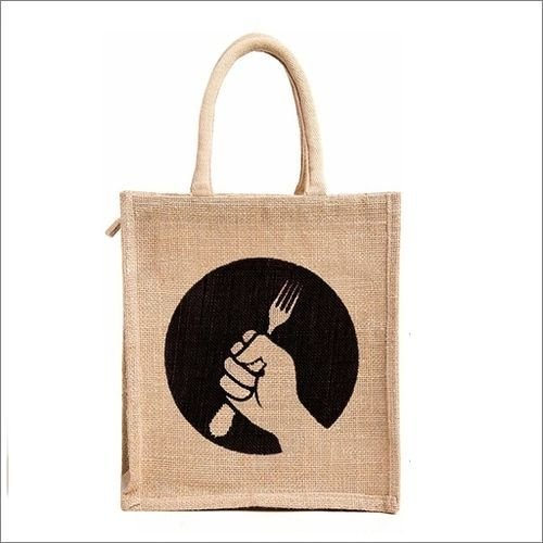 Printed Jute Lunch Bag