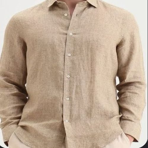 Mens Beige Full Sleeve Shirts