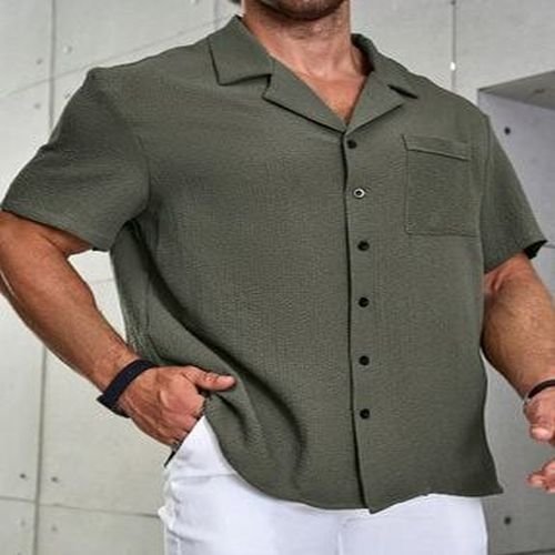 Mens Green Half Sleeve Shirts