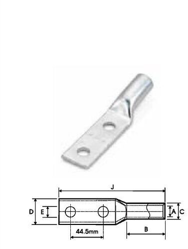 2 Hole Copper Cable Terminal End