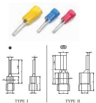 Copper Insulated Pin Type Cable Terminal End