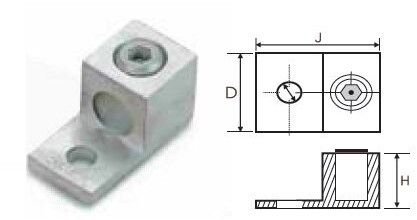 One Hole Mount Aluminium Single Barrel Connector