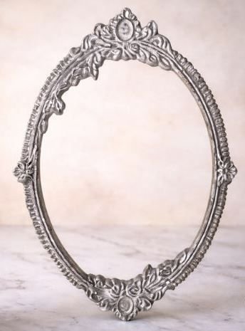 Oval Silver Mirror Frame