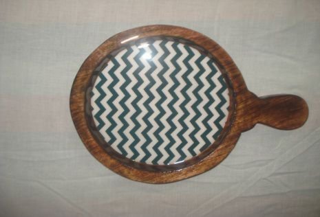 Wooden Round Pizza Platter